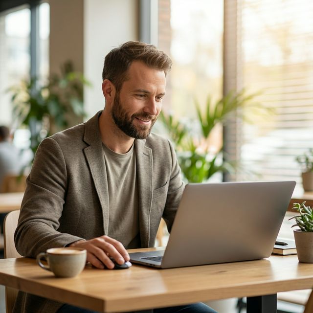 Small business owner working on payroll